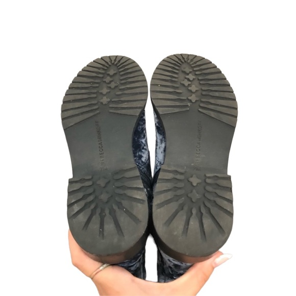 SOLD Rebecca Minkoff Blue Velvet Combat Boots - Picture 12 of 12